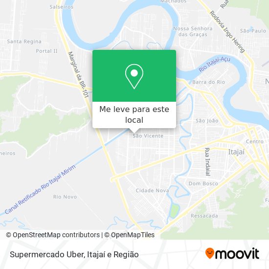 Supermercado Uber mapa