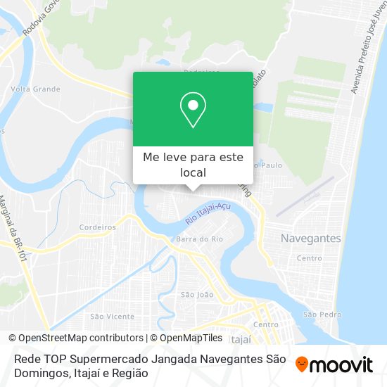 Rede TOP Supermercado Jangada Navegantes São Domingos mapa