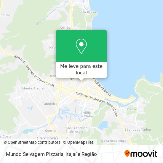 Mundo Selvagem Pizzaria mapa