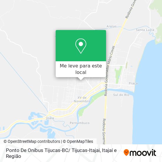 Ponto De Onibus Tijucas-BC/ Tijucas-Itajai mapa