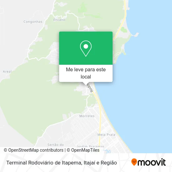 Terminal Rodoviário de Itapema mapa