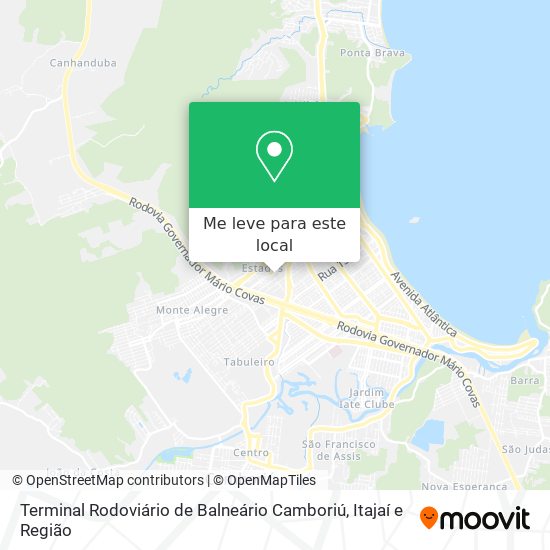 Terminal Rodoviário de Balneário Camboriú mapa