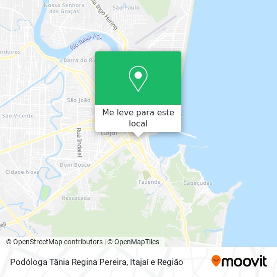Podóloga Tânia Regina Pereira mapa