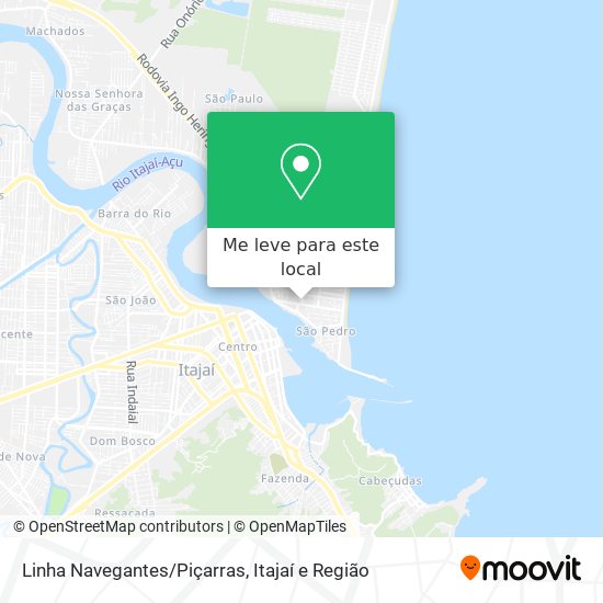 Linha Navegantes/Piçarras mapa