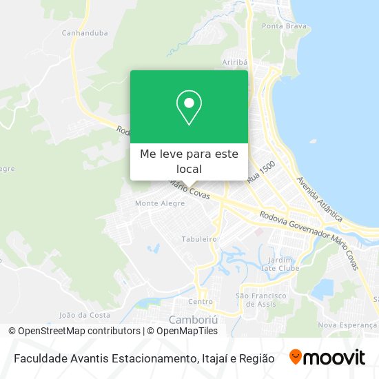 Faculdade Avantis Estacionamento mapa