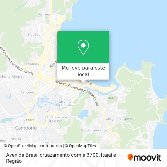 Avenida Brasil cruazamento com a 3700 mapa