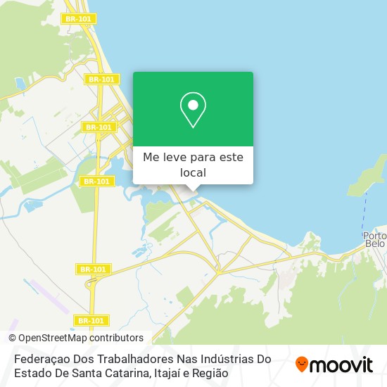 Federaçao Dos Trabalhadores Nas Indústrias Do Estado De Santa Catarina mapa