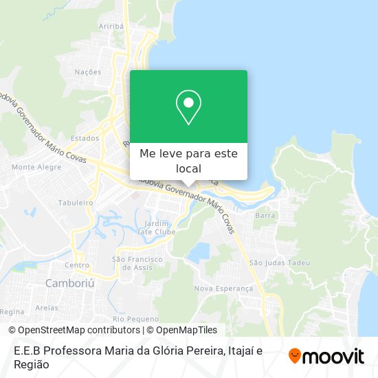 E.E.B Professora Maria da Glória Pereira mapa