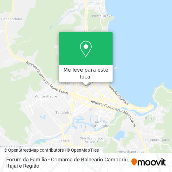 Fórum da Família - Comarca de Balneário Camboriú mapa