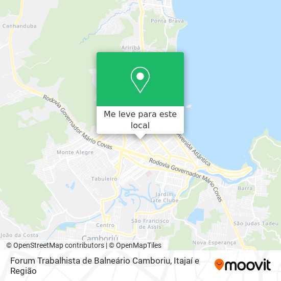 Forum Trabalhista de Balneário Camboriu mapa