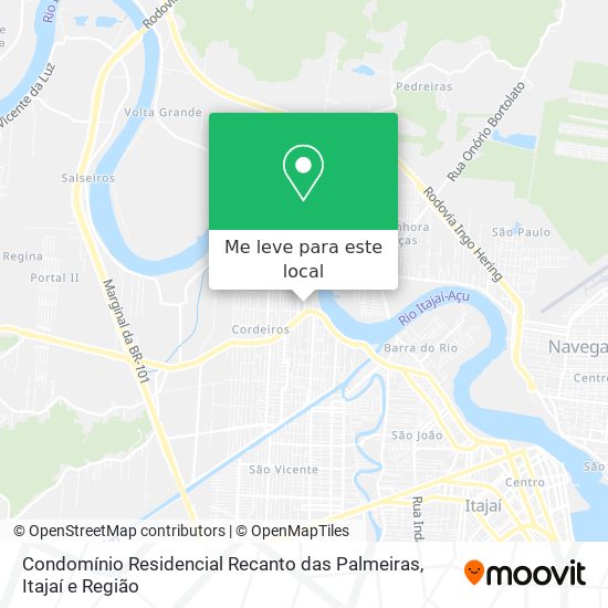 Condomínio Residencial Recanto das Palmeiras mapa