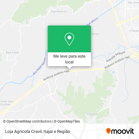 Loja Agricola Cravil mapa