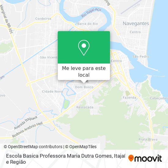 Escola Basica Professora Maria Dutra Gomes mapa