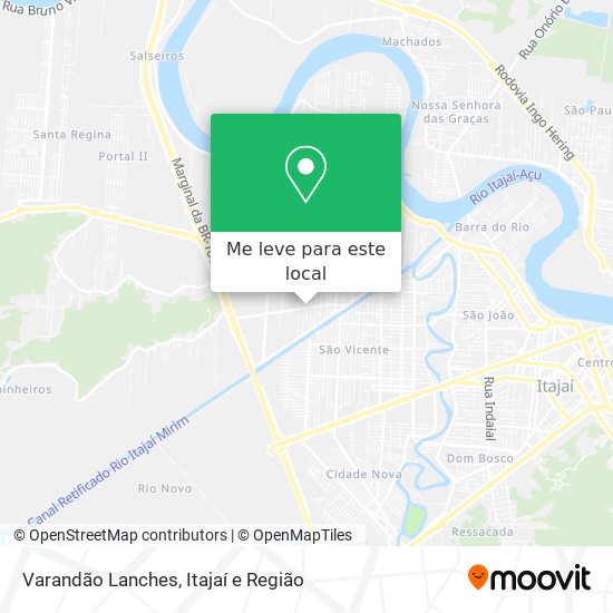 Varandão Lanches mapa