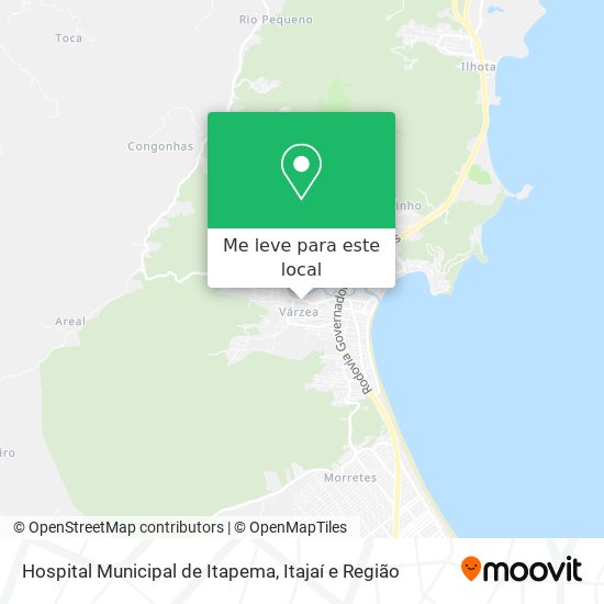 Hospital Municipal de Itapema mapa