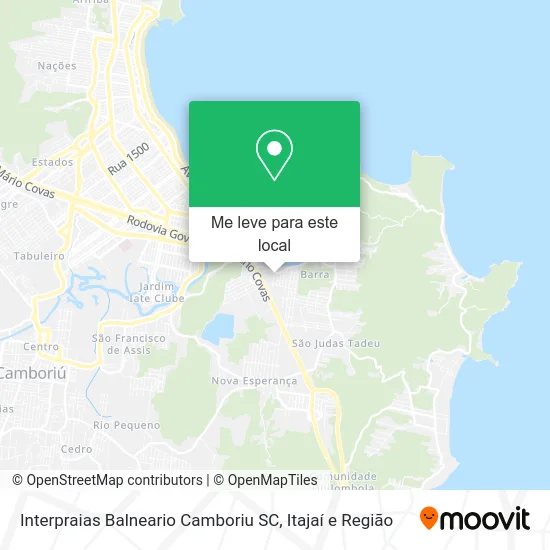 Interpraias Balneario Camboriu SC mapa
