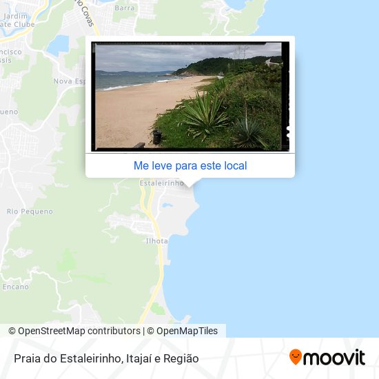 Praia do Estaleirinho mapa