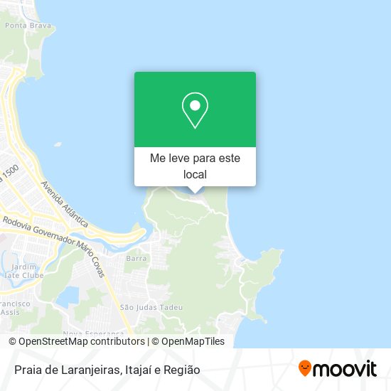 Praia de Laranjeiras mapa