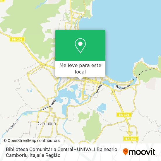 Biblioteca Comunitária Central - UNIVALI Balneario Camboriu mapa