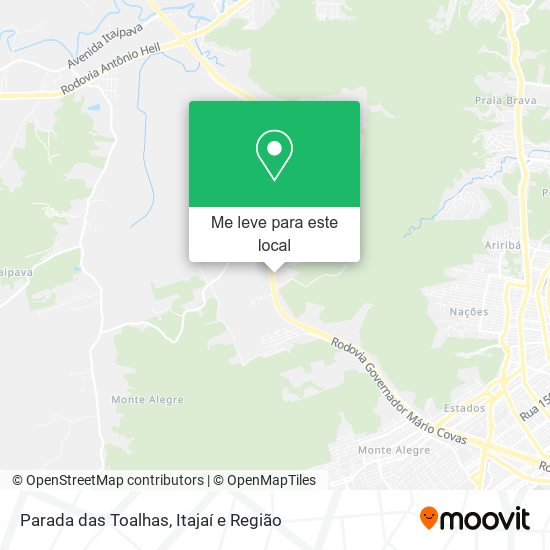 Parada das Toalhas mapa