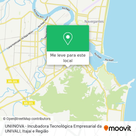 UNIINOVA - Incubadora Tecnológica Empresarial da UNIVALI mapa