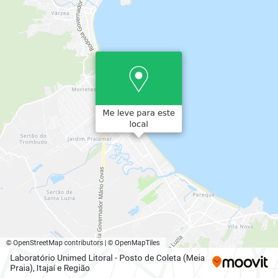 Laboratório Unimed Litoral - Posto de Coleta (Meia Praia) mapa