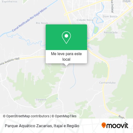 Parque Aquático Zacarias mapa