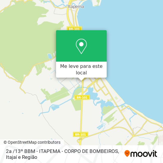 2a /13º BBM - ITAPEMA - CORPO DE BOMBEIROS mapa