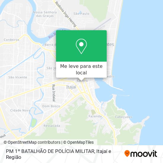 PM 1º BATALHÃO DE POLÍCIA MILITAR mapa