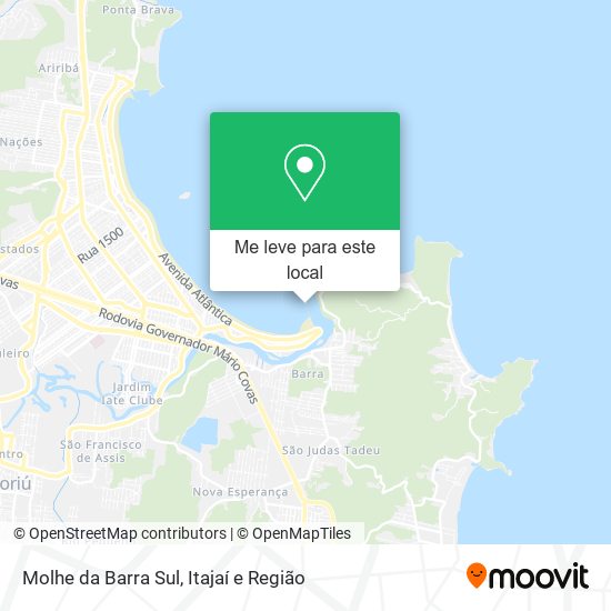 Molhe da Barra Sul mapa