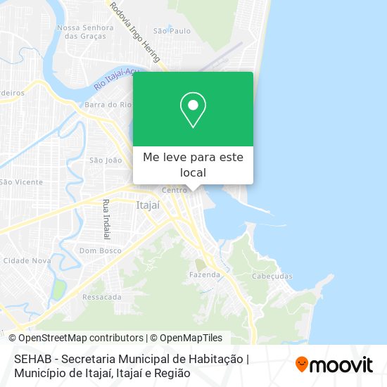 SEHAB - Secretaria Municipal de Habitação | Município de Itajaí mapa