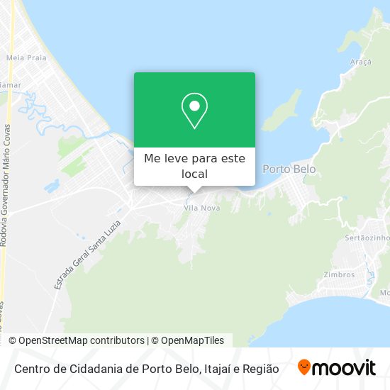 Centro de Cidadania de Porto Belo mapa