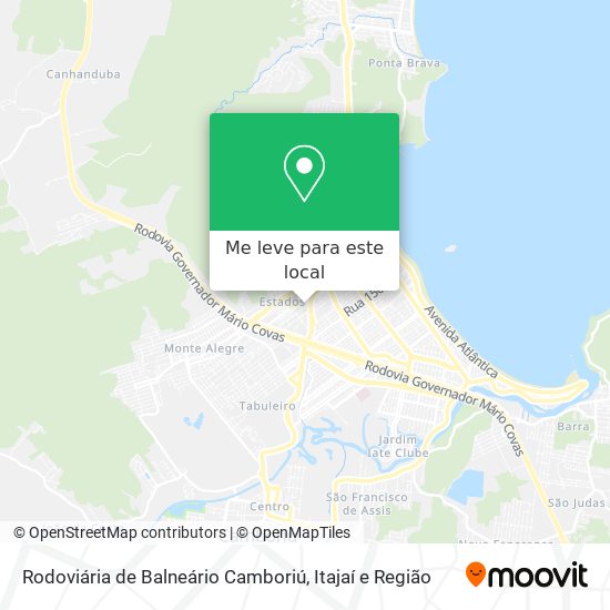 Rodoviária de Balneário Camboriú mapa