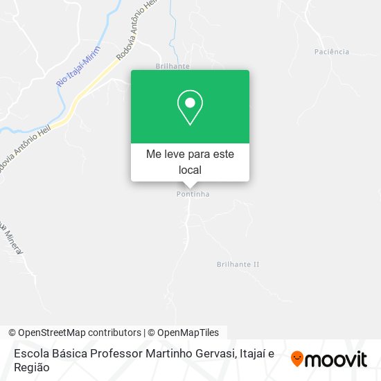 Escola Básica Professor Martinho Gervasi mapa