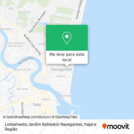Loteamento Jardim Balneário Navegantes mapa