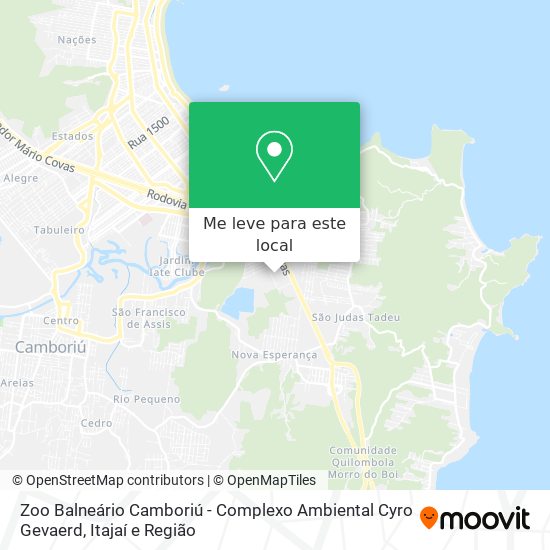 Zoo Balneário Camboriú - Complexo Ambiental Cyro Gevaerd mapa