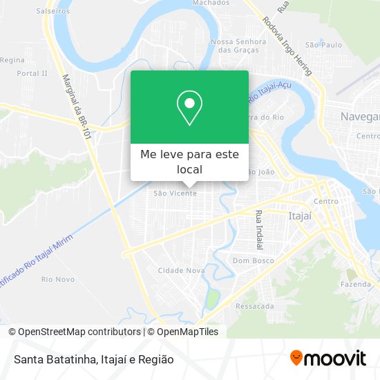 Santa Batatinha mapa