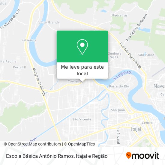 Escola Básica Antônio Ramos mapa