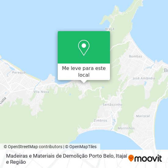 Madeiras e Materiais de Demolição Porto Belo mapa