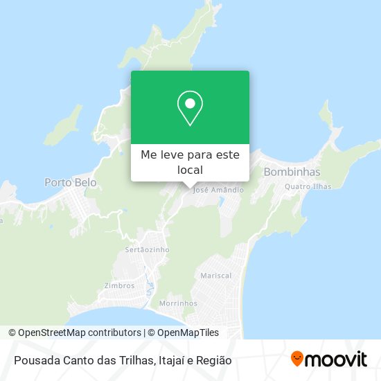 Pousada Canto das Trilhas mapa