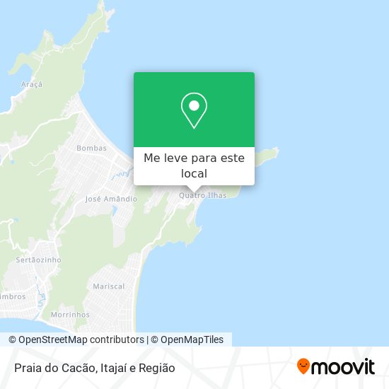 Praia do Cacão mapa