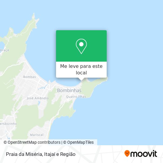 Praia da Miséria mapa