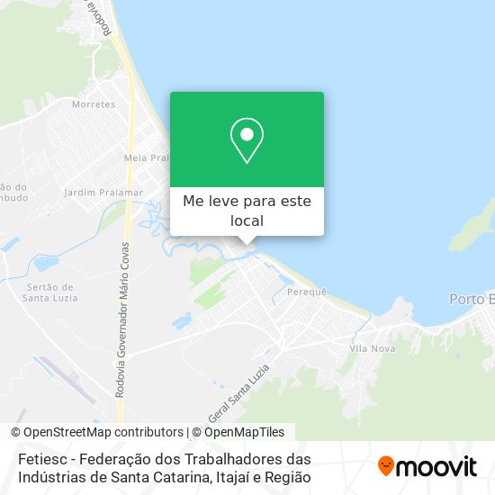 Fetiesc - Federação dos Trabalhadores das Indústrias de Santa Catarina mapa
