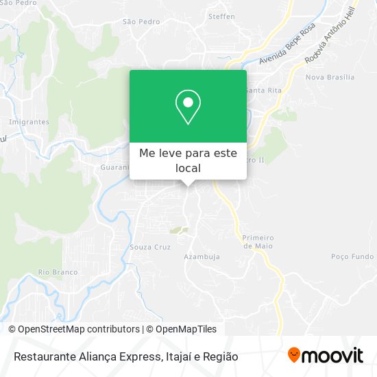 Restaurante Aliança Express mapa