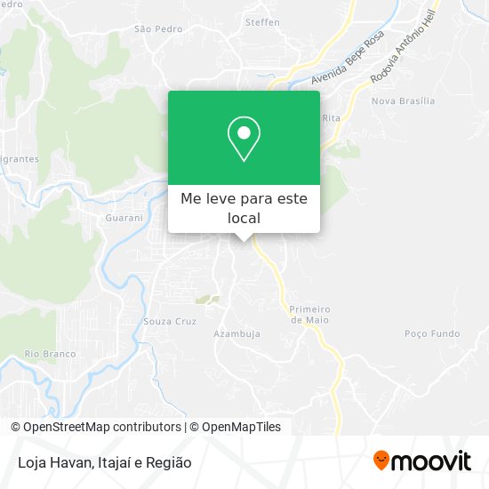 Loja Havan mapa