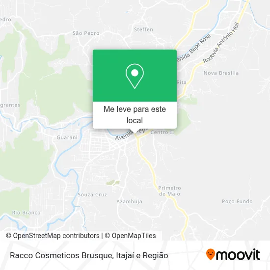 Racco Cosmeticos Brusque mapa