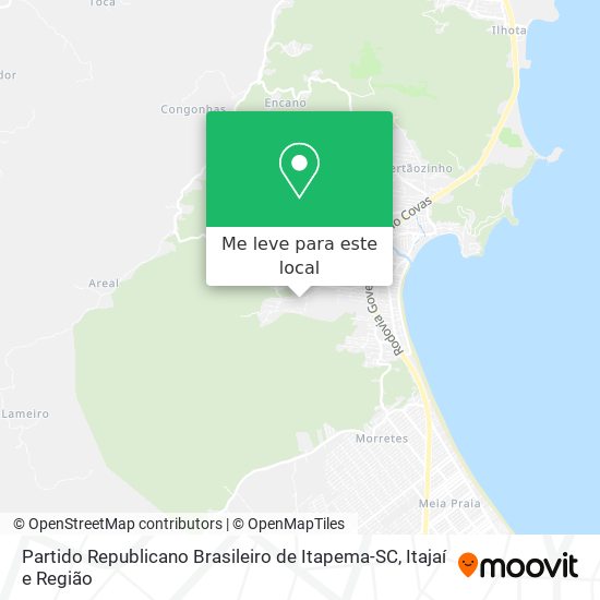 Partido Republicano Brasileiro de Itapema-SC mapa
