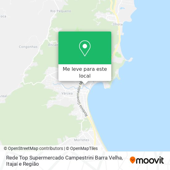 Rede Top Supermercado Campestrini Barra Velha mapa