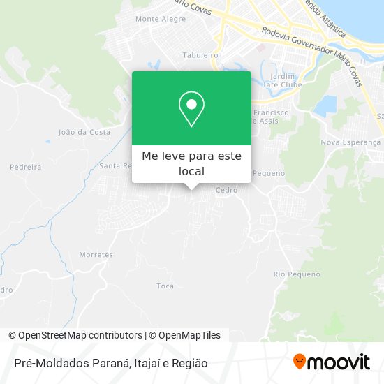 Pré-Moldados Paraná mapa