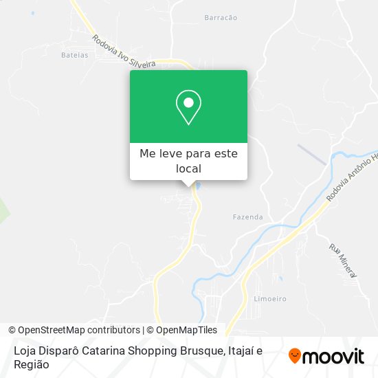 Loja Disparô Catarina Shopping Brusque mapa